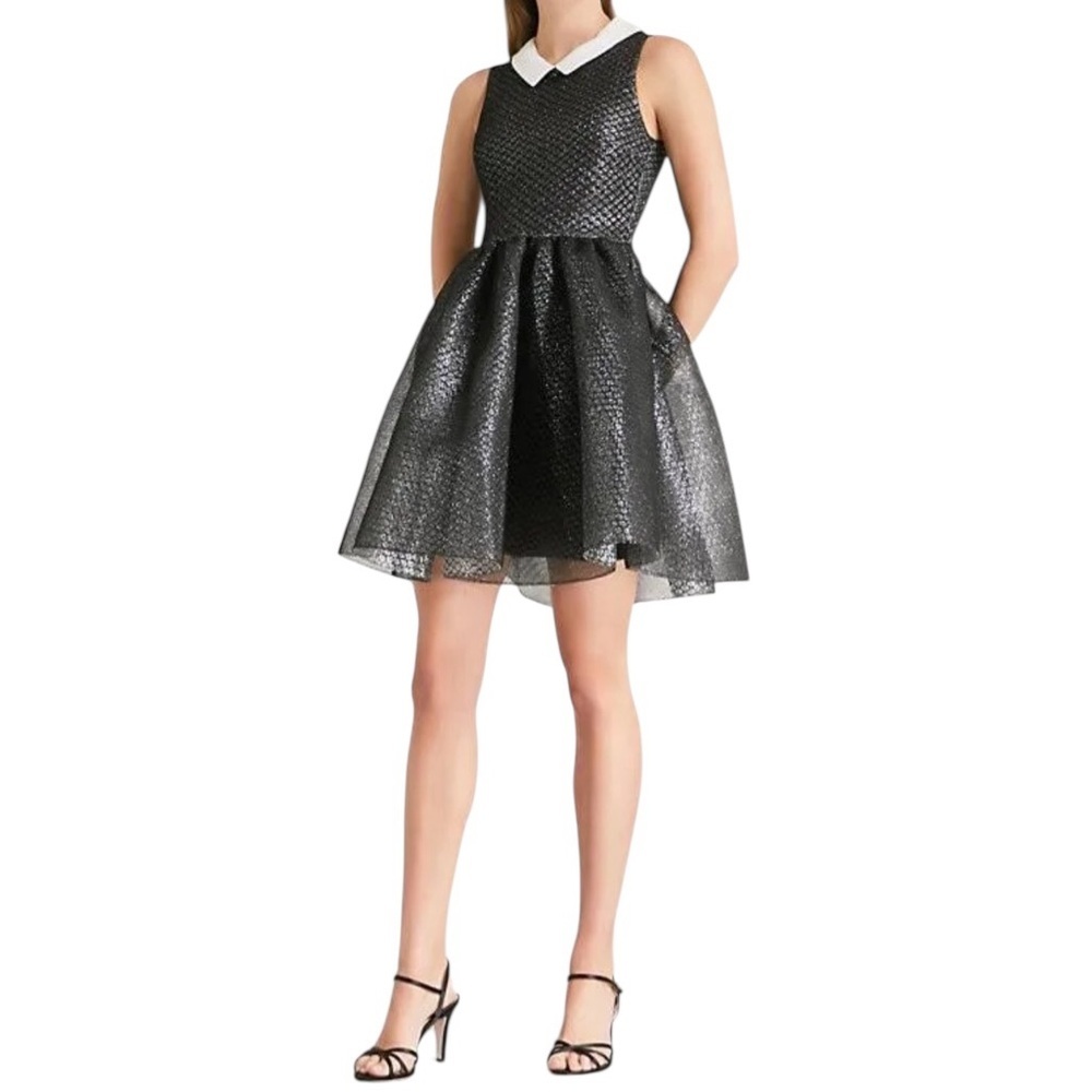 Maje Black and White Mini Dress